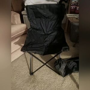 Black Folding Camping Chair